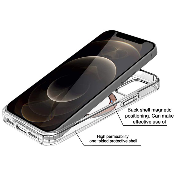 Apple iPhone 12 Pro Max CaseUp Wireless Charging Supported Kılıf Şeffaf 5